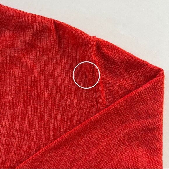 Gran Sasso Mark Shale Wool Sweater Men's Large Red Orange V Neck Made in Italy - Picture 6 of 7